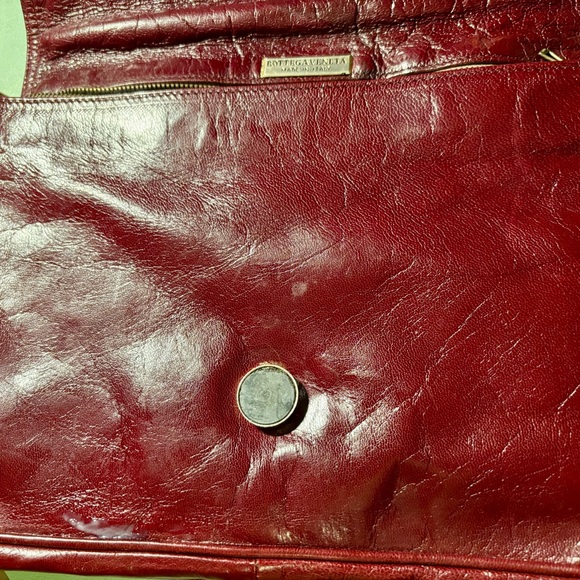 BOTTEGA VENETA VINTAGE BURGUNDY SHOULDER BAG - Picture 12 of 12
